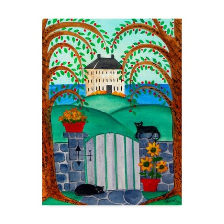 Trademark Fine Art Cheryl Bartley 'Two Cats By Ocean House' Canvas Art, 18x24 ALI41168-C1824GG